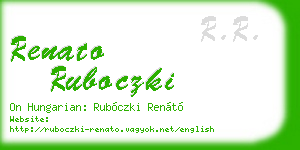renato ruboczki business card